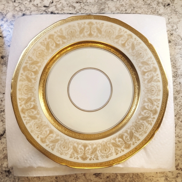 TK Thun Bohemia Czechoslovakia 22 K Gold Dinner Plate - Picture 9 of 9